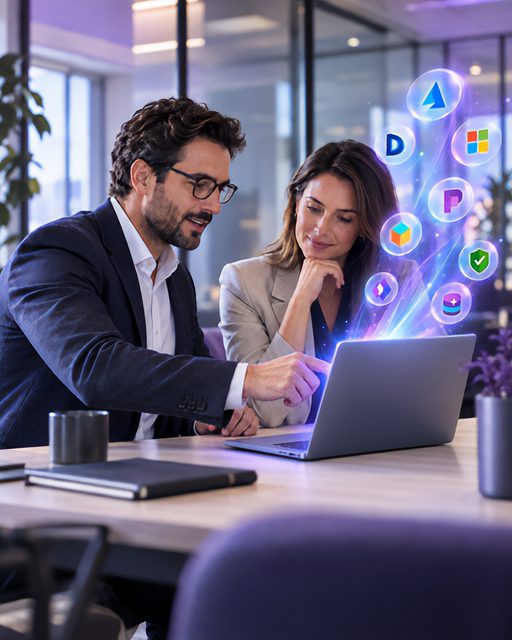 Consultants NextStoria travaillant avec les technologies Microsoft Cloud et Business Central